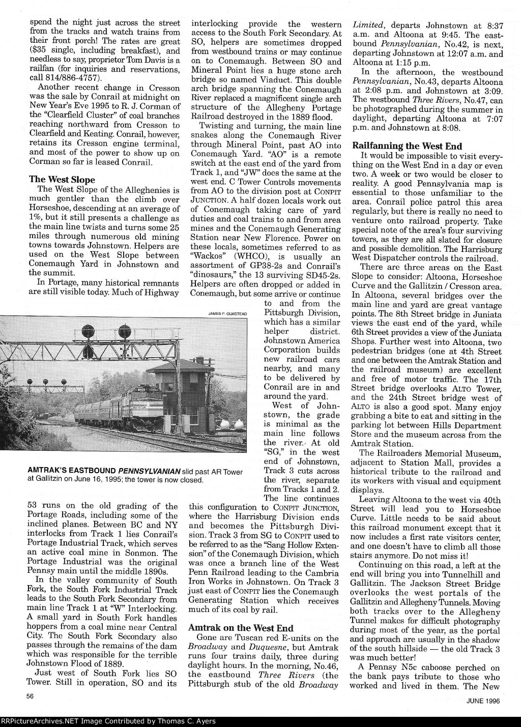 "Conrail At The Heart Of The Pennsy," Page 56, 1996